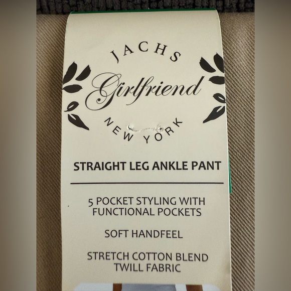 NEW Jachs Girlfriend New York Women’s Straight Leg Ankle Pant Size 12 Color Tan - Picture 5 of 5
